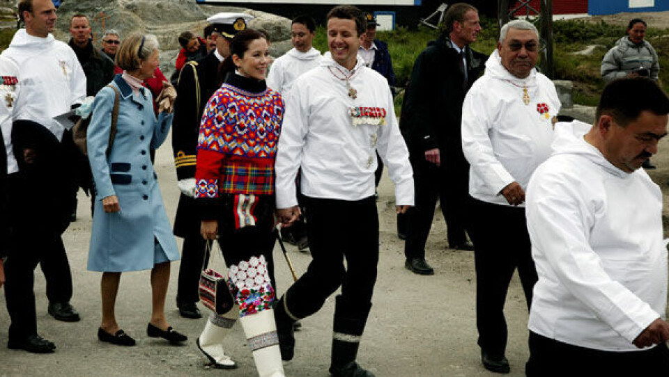 Kronprinsparret under et besøg i Grønland i 2004.