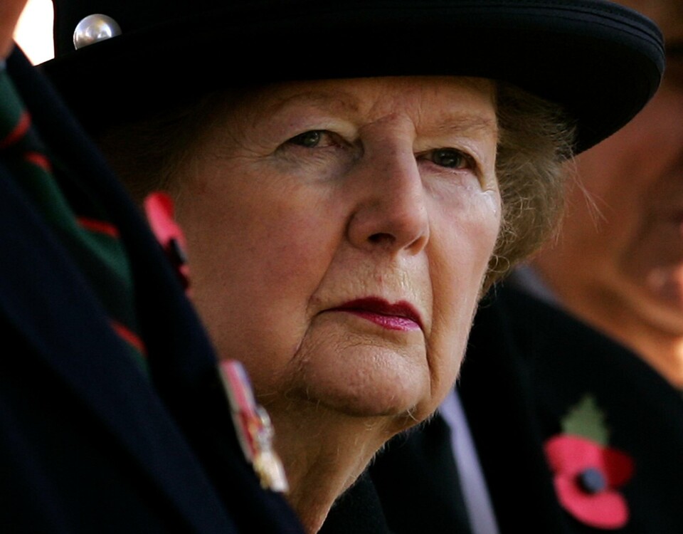 Storbritanniens tidligere konservative premierminister Margaret Thatcher er død, 87 år gammel. Foto: AP Photo/Kirsty Wigglesworth