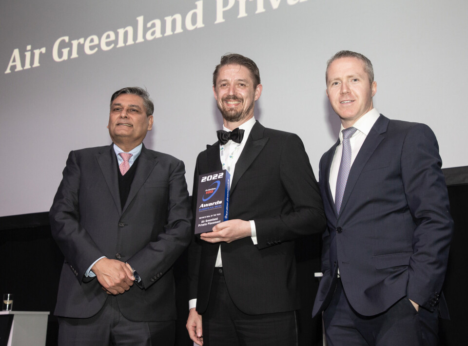 Air Greenlands CFO, Mogens Jensen modtog prisen på vegne af flyselskabet