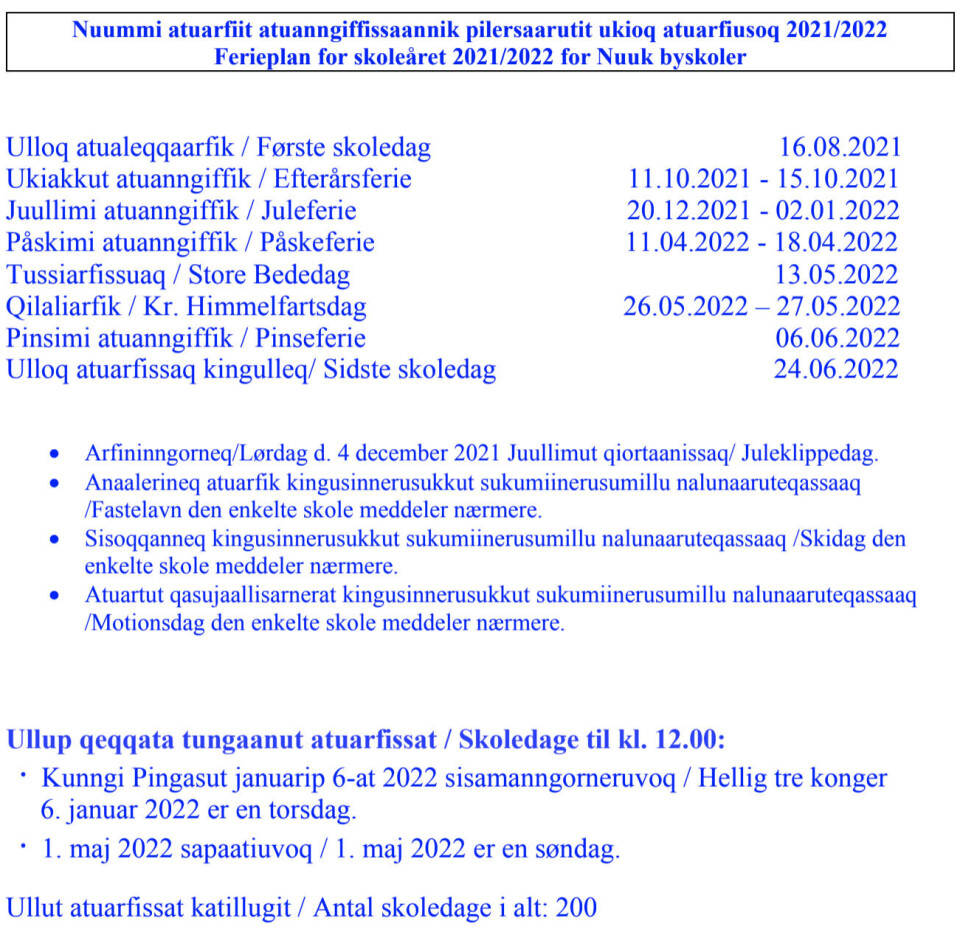 Ferieforslag tager højde for rensdyrjagt
