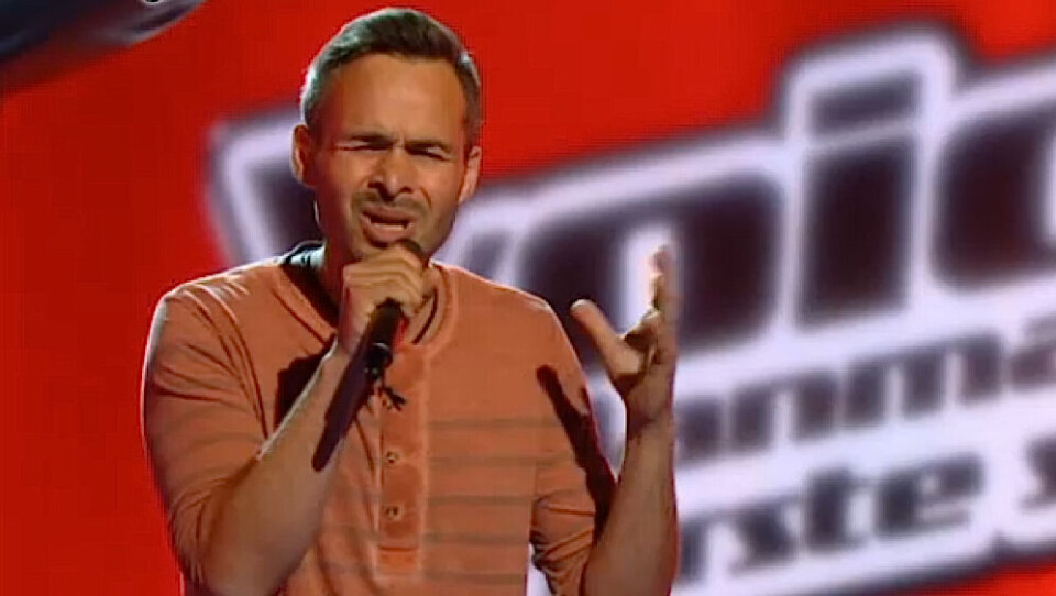 Mads Lumholt under sin optræden lørdag aften i TV2-programmet ’Voice – Danmarks største stemme’. Foto: TV2