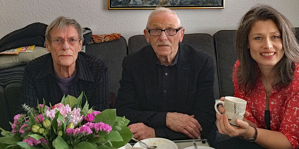 Kirsten og Kurt Wolfsen Wolfsen med svigerdatter Gitte Thomsen til Kirstens 75 års fødselsdag i 2014.