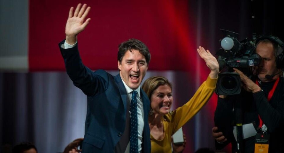 Jubel på valgaftenen, men nu er Justin Trudeau mere afdæmpet