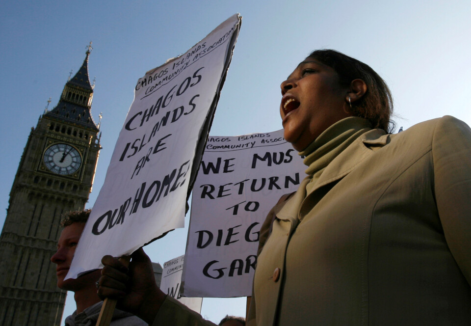Der har været demomstrationer i London over briternes administration af Chagosøerne.