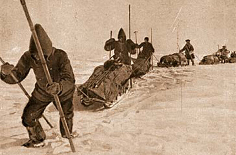Fridtjof Nansen var den første, der krydsede Indlandsisen. Det skete i 1888. Foto: fra geus