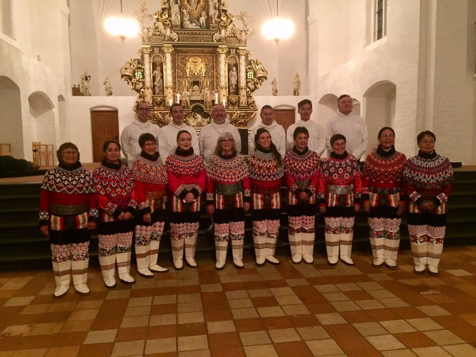 Det grønlandske kor i Maribo Domkirke i Lolland. Aavaat Aavaat koret