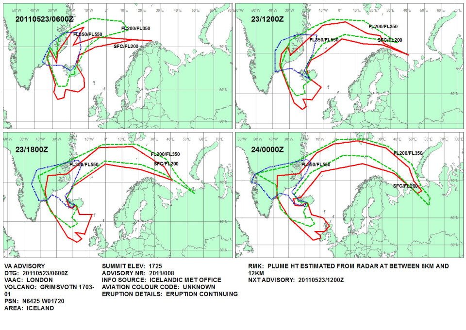 Askeskyen forventes at bevæge sig længere ind over Grønland i løbet af mandagen. Grafik: VAAC, London Det er flyvningen omkring Nerlerit Inaat og Illoqqortoomiut der er lukket. Grønlandskort med lufthavne og heliporte lånt fra Mittarfeqarfiit. Grafik: Mittarfeqarfiit Askeskyen forventes at bevæge sig længere ind over Grønland i løbet af mandagen. Grafik: VAAC, London Det er flyvningen omkring Nerlerit Inaat og Illoqqortoomiut der er lukket. Grønlandskort med lufthavne og heliporte lånt fra Mittarfeqarfiit. Grafik: Mittarfeqarfiit Askeskyen forventes at bevæge sig længere ind over Grønland i løbet af mandagen. Grafik: VAAC, London Det er flyvningen omkring Nerlerit Inaat og Illoqqortoomiut der er lukket. Grønlandskort med lufthavne og heliporte lånt fra Mittarfeqarfiit. Grafik: Mittarfeqarfiit