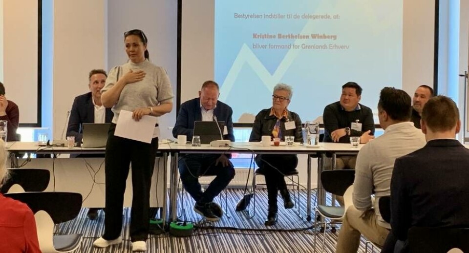 Kristine 'Krissie' Berthelsen blev lørdag formiddag valgt til ny formand for Grønlands Erhverv. Sermitsiaq.AG / Thomas VeirumKristine 'Krissie' Berthelsen blev lørdag formiddag valgt til ny formand for Grønlands Erhverv. Sermitsiaq.AG / Thomas VeirumKristine 'Krissie' Berthelsen blev lørdag formiddag valgt til ny formand for Grønlands Erhverv. Ifølge afgående formand Henrik Leth et tiltrængt generationskifte i organisationen. PrivatKristine 'Krissie' Berthelsen blev lørdag formiddag valgt til ny formand for Grønlands Erhverv. Sermitsiaq.AG / Thomas VeirumKristine 'Krissie' Berthelsen blev lørdag formiddag valgt til ny formand for Grønlands Erhverv. Sermitsiaq.AG / Thomas VeirumKristine 'Krissie' Berthelsen blev lørdag formiddag valgt til ny formand for Grønlands Erhverv. Ifølge afgående formand Henrik Leth et tiltrængt generationskifte i organisationen. PrivatKristine 'Krissie' Berthelsen blev lørdag formiddag valgt til ny formand for Grønlands Erhverv. Sermitsiaq.AG / Thomas Veirum
