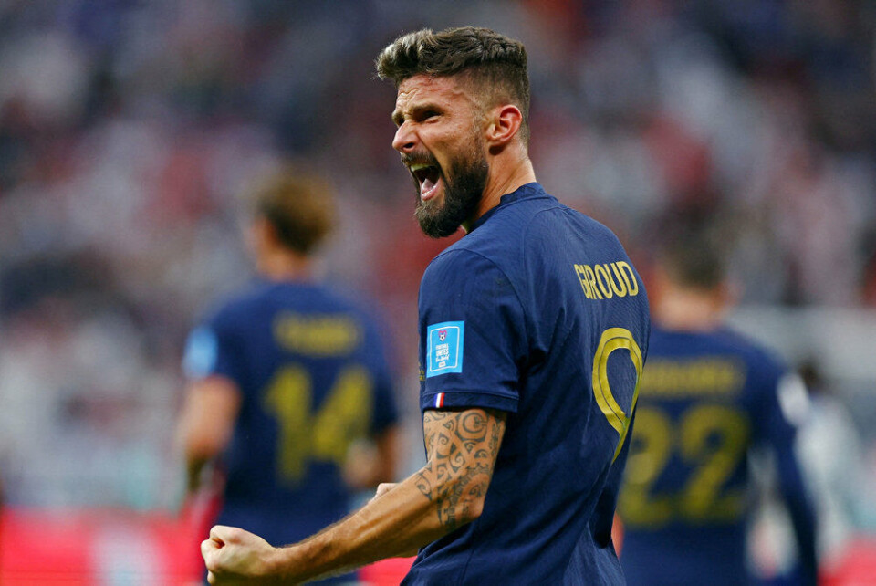 Olivier Giroud scorede sejrsmålet til 2-1, da Frankrig slog England i kvartfinalen ved VM i Qatar.