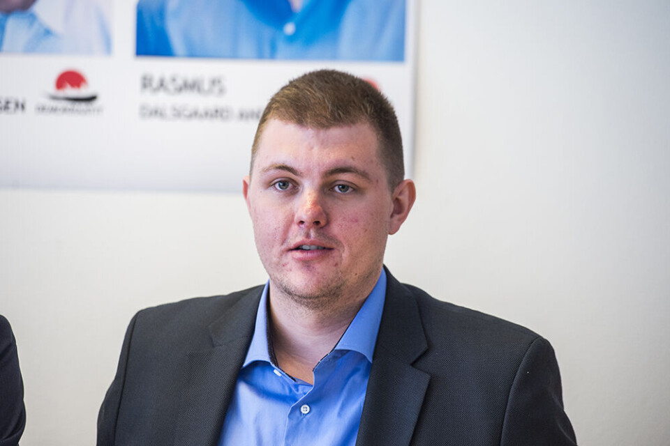 Demokaternes Rasmus Dalsgaard Andersen, da han blev præsenteret som én af fire kandidater ved seneste folketingsvalg