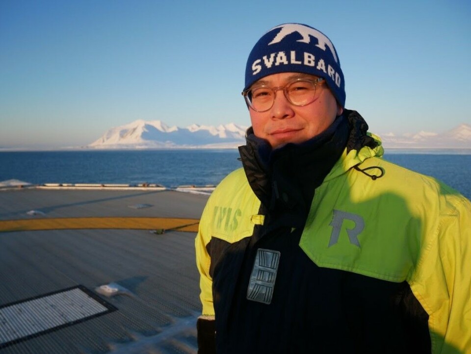 Poul-Erik Siegstad på feltstudietur i faget ”Ice mechanics” på Svalbard, hvor han er på udveksling som en del af sin uddannelse i ”Arktisk byggeri og Infrastruktur”.
