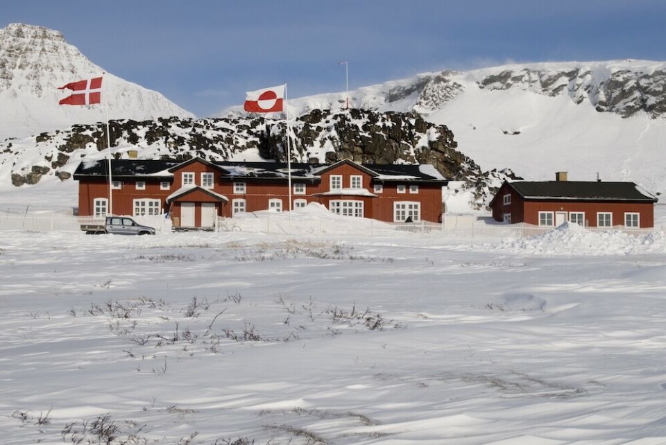 Arktisk Station, Diskoøen, Grønland ligger på sydgrænsen for havis og er derfor et oplagt sted at studere klima, is og forandringer i den basale del af fødekæden. Foto: Torkel Gissel Nielsen