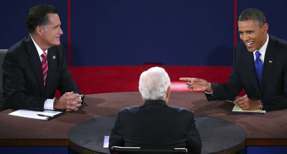 Barack Obama står som en klar sejrsherre efter den tredje og sidste tv-transmitterede duel i kampen om USA's præsidentpost. Foto: AP Photo/Pool-Win McNamee