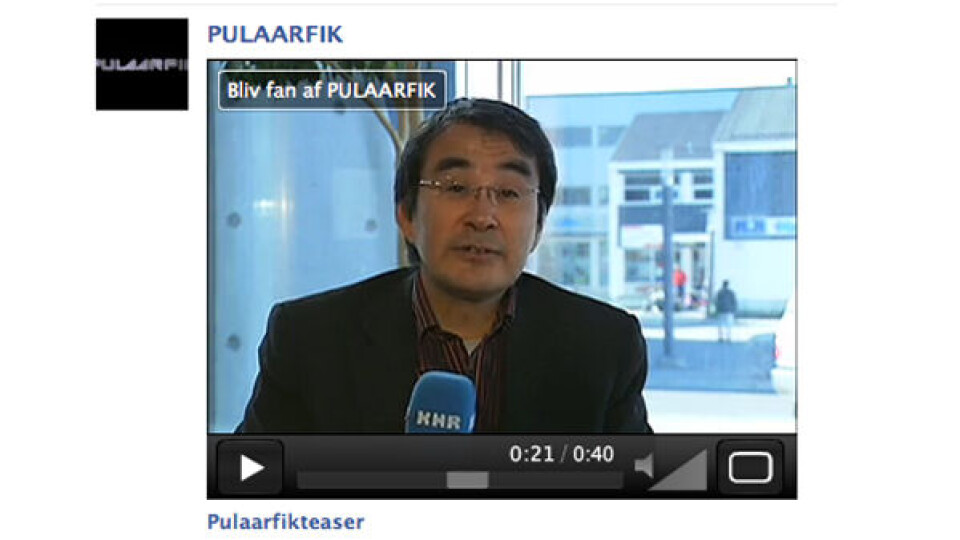 Tidligere redaktør på Qanorooq Jokum Nielsen er programvært på Pulaarfik. Foto: KNR-TV.