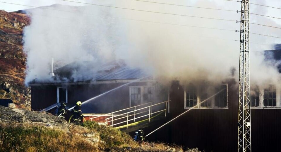 Tidligere borgerhus ramt af brand