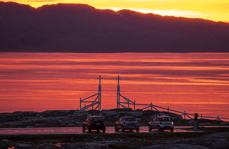 Onsdag den 21. december 2022 stod solen op klokken 10.22 i Nuuk og gik ned igen 14.28