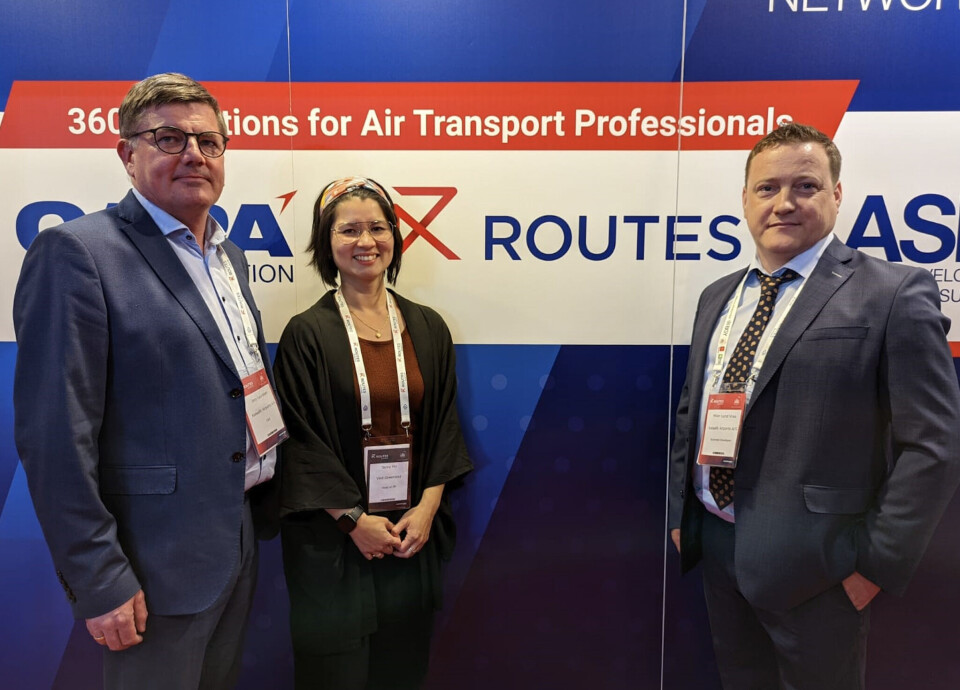 På billedet ses CEO Jens Lauridsen, Head of PR hos Visit Greenland Tanny Por og forretningsudvikler ved Kalaallit Airports Milan Lund Vraa. Kalaallit Airports