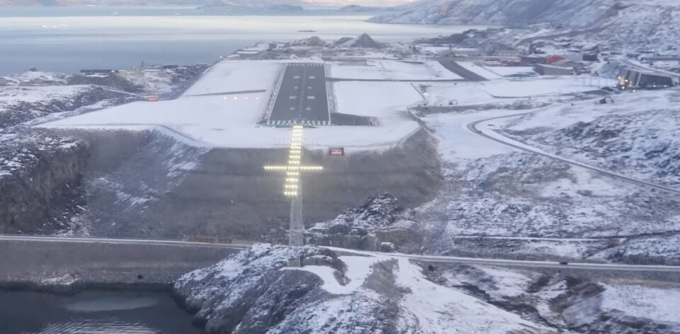 420 meter indflyvningslys tændt