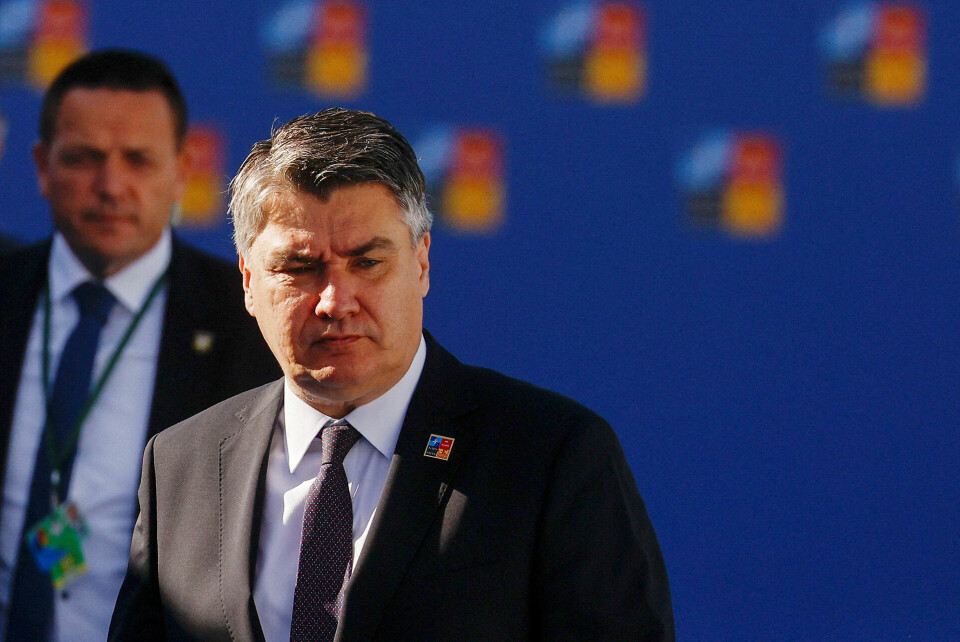 Kroatiens præsident Zoran Milanovic er kendt for at være kritisk over for EU og politisk at være på linje med Viktor Orban, der er premierminister i Ungarn. (Arkivfoto)