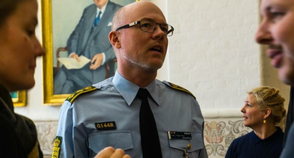 Politimester Bjørn Tegner Bay under høringen på Christiansborg