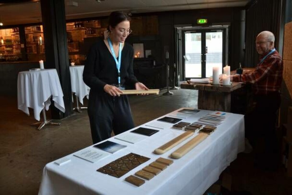Aviaaja Ezekiassen med hendes projekt, hvor hun har forsøgt at klarlægge hvad grønlandsk design er. Hun har blandt andet designet en stol, som hun starter med at bygge i næste måned på Statens Værksted for Kunst.