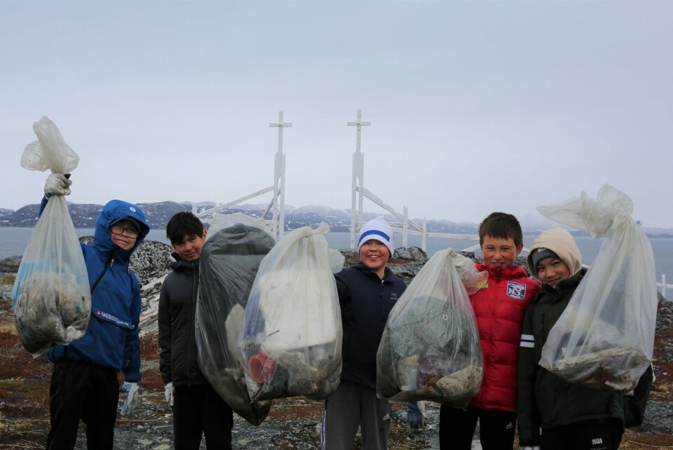 Elever samler 750 kilo affald i naturen