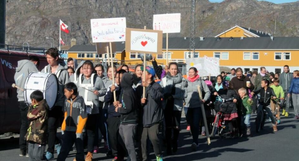NAKUUSA har tidligere stået bag en række forskellige aktiviteter, blandt andet en demonstration i Sisimiut i 2015 Nakuusa i Sisimiut