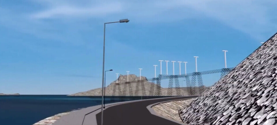 Her ses en illustration af, hvordan indflyvningsmasterne kunne se ud i den nordlige ende af landingsbanen.