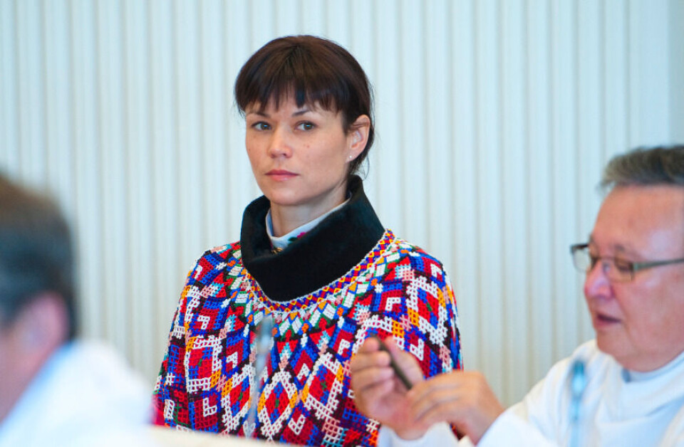 Medlem af naalakkersuisut for finanser Maliina Abelsen, Inuit Ataqatigiit. Foto: Leiff Josefsen