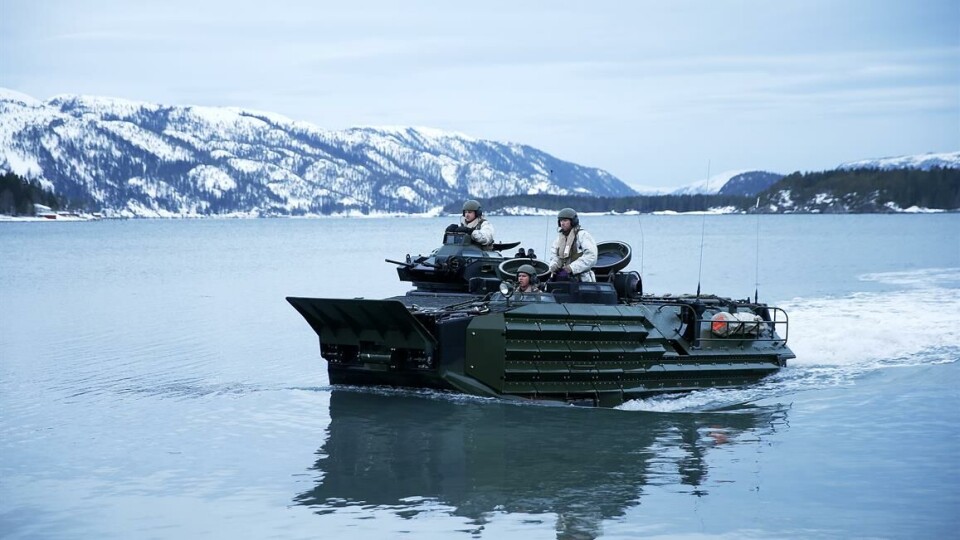 Operation ”Cold Response 2020” ledes af det norske forsvar. 15.000 Nato-soldater forventes af deltage i øvelsen, der løber af stablen fra 2. marts og tre uger frem. Her fra en tilsvarende øvelse i 2016.