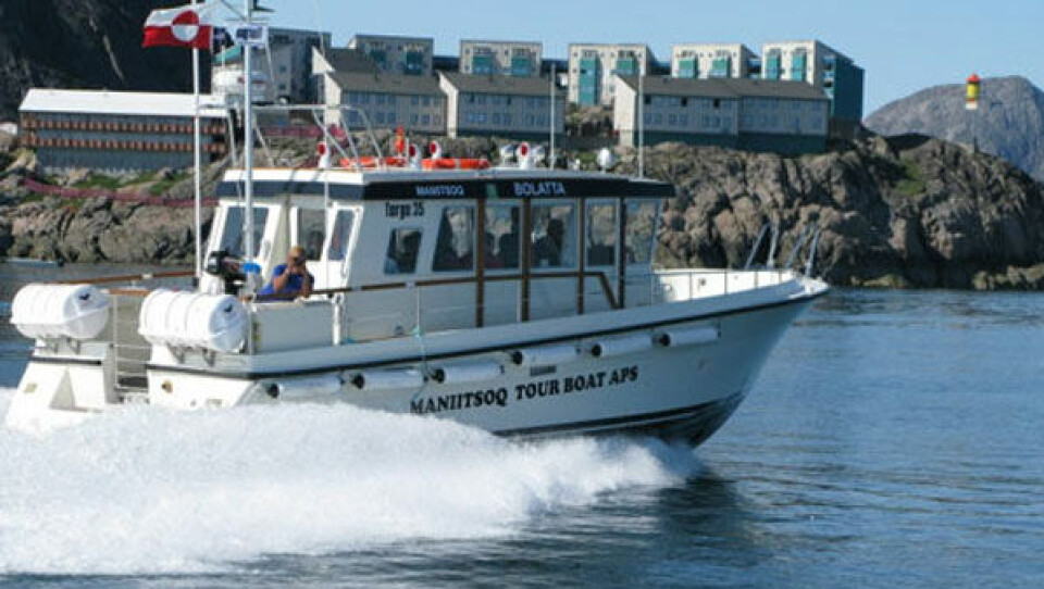 Bolatta fra Maniitsoq Tour Boat vil sejle mellem Maniitsoq og Nuuk under fly-konflikten. Foto: MTB