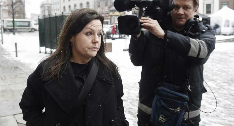 Peter Madsens advokat, Betina Hald Engmark ankommer til Københavns Byret på førstedagen af retssagen