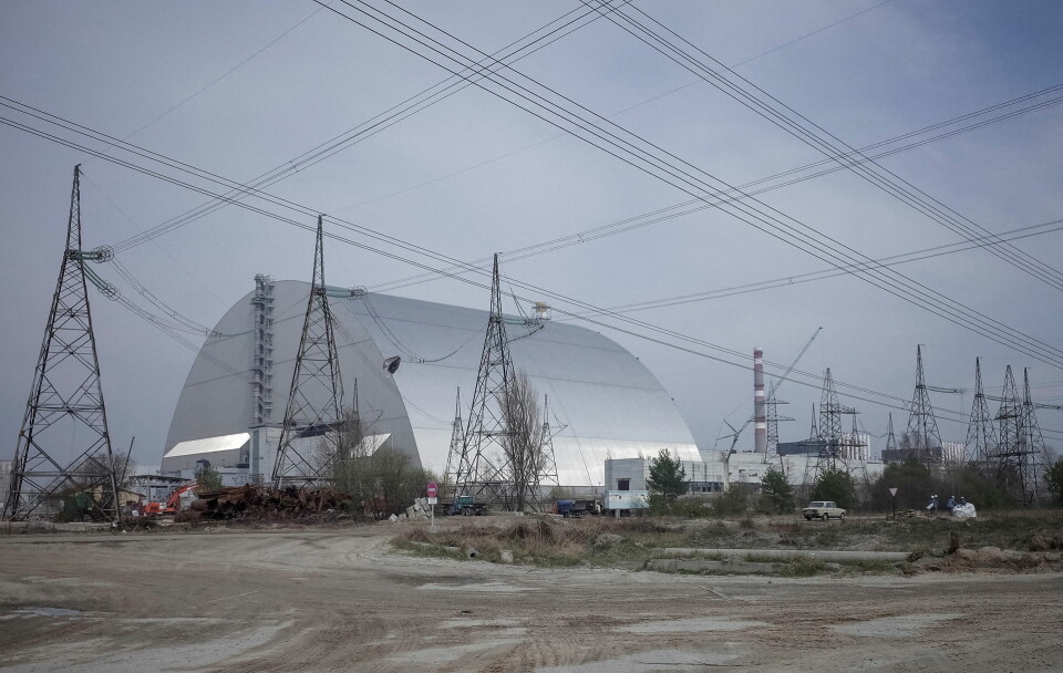 Der er bygget en ny sikkerhedsforanstaltning der dækker den beskadigede fjerde reaktor på Chernobyl atomkraftværket i Tjernobyl, Ukraine. Billede fra 2017.