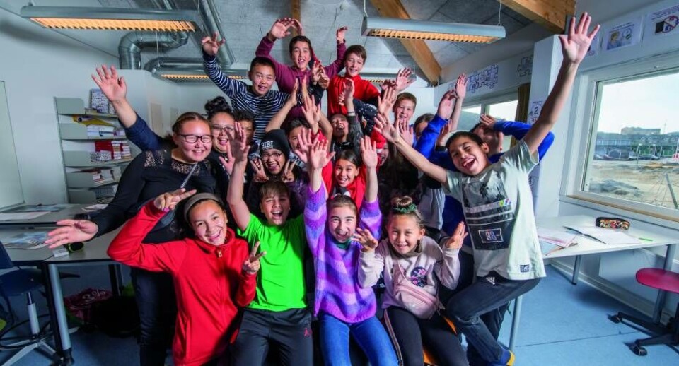 Børn tegner fremtiden i Nuuk Center