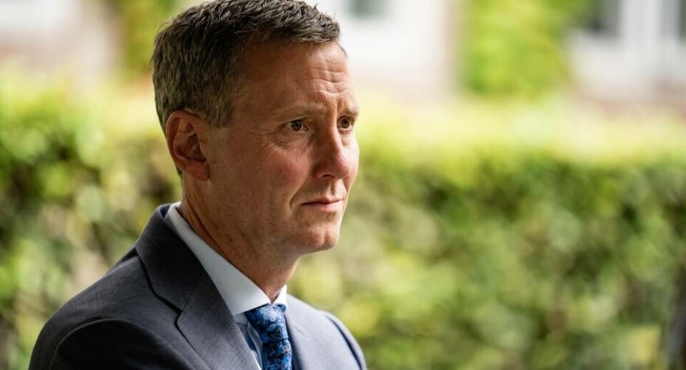 Justitsminister Nick Hækkerup (S) under præsentationen af ny aftale om samtykkelov i Justitsministeriets gård tirsdag den 1. september 2020.