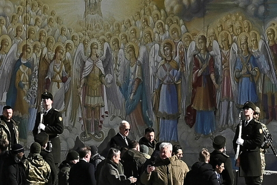 Det er Joe Bidens første besøg i Ukraines hovedstad siden Ruslands invasion.