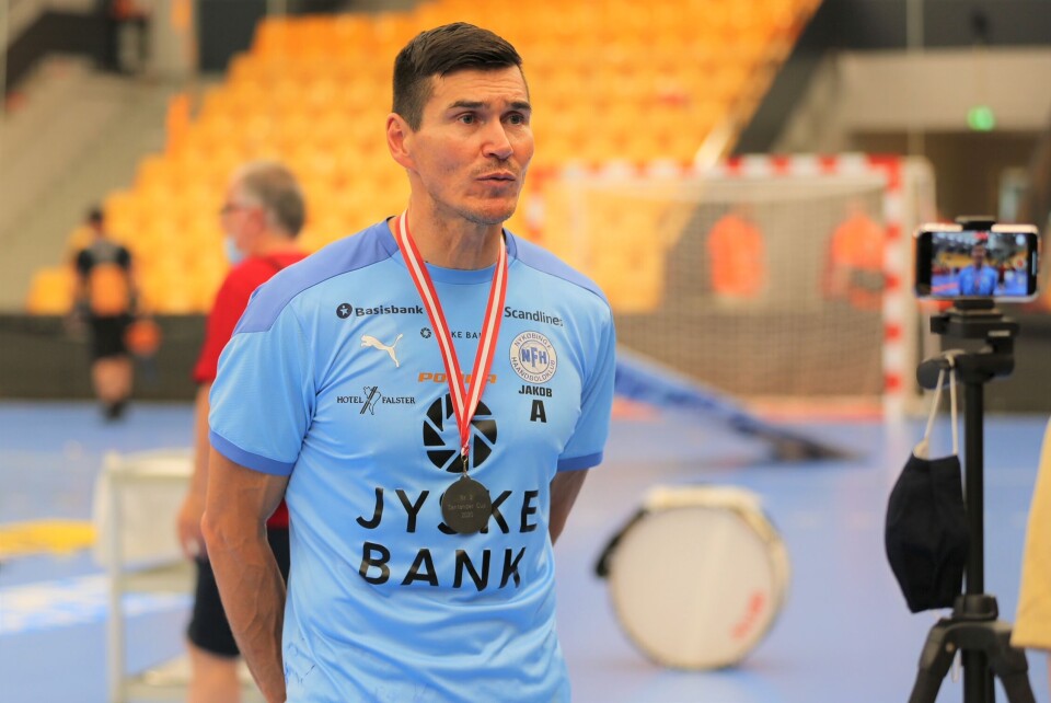 Jakob Larsen efter kampen.