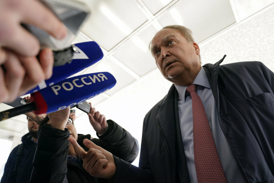 Den russiske ambassadør i USA, Anatoly Antonov, var kort og kontant, da han mødte pressen i Washington tirsdag.