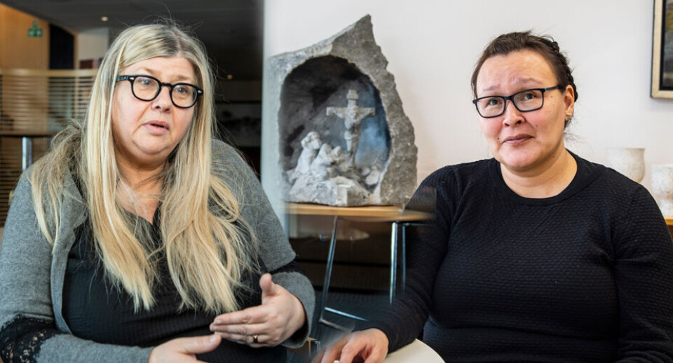 Ann Andreasen, børnehjemsforstander i Uummannaq (tv) og Paneeraq Siegstad Munk, biskop i Grønland (th)