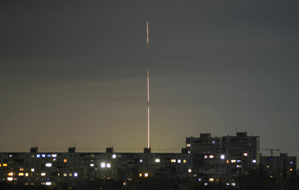 Arkivfoto fra Belgorod i november hvor en rakat fyres af mod Ukraine.