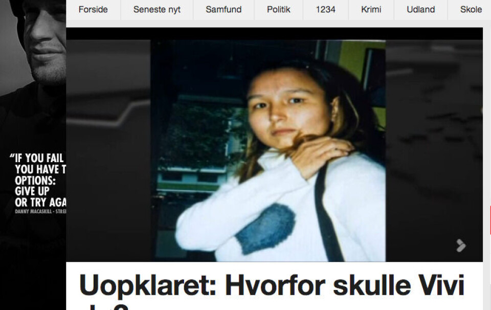 Politiet i Ringsted har fået fire til fem nye spor at gå efter i jagten på Vivi Inger Kristiansens morder. Sådan her så hun ud, da hun forsvandt.