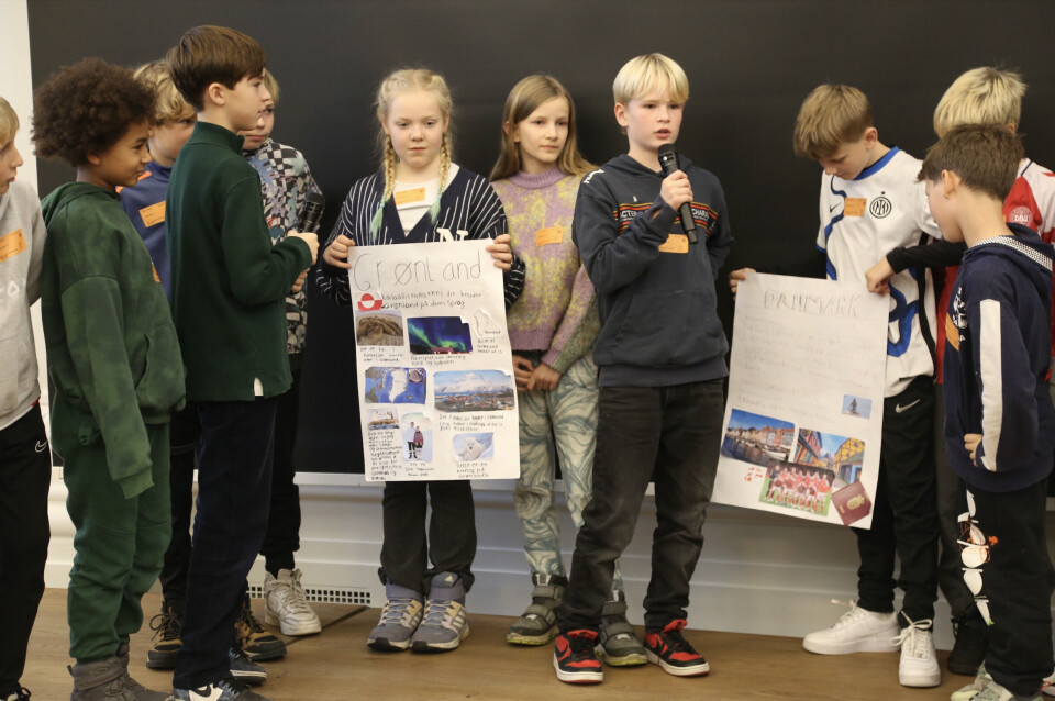 4. klasse fra Øster Farimagsgades Skole var blevet undervist i Grønland, og fortalte om hvilke forskelle og ligheder, de havde fundet mellem landene.
