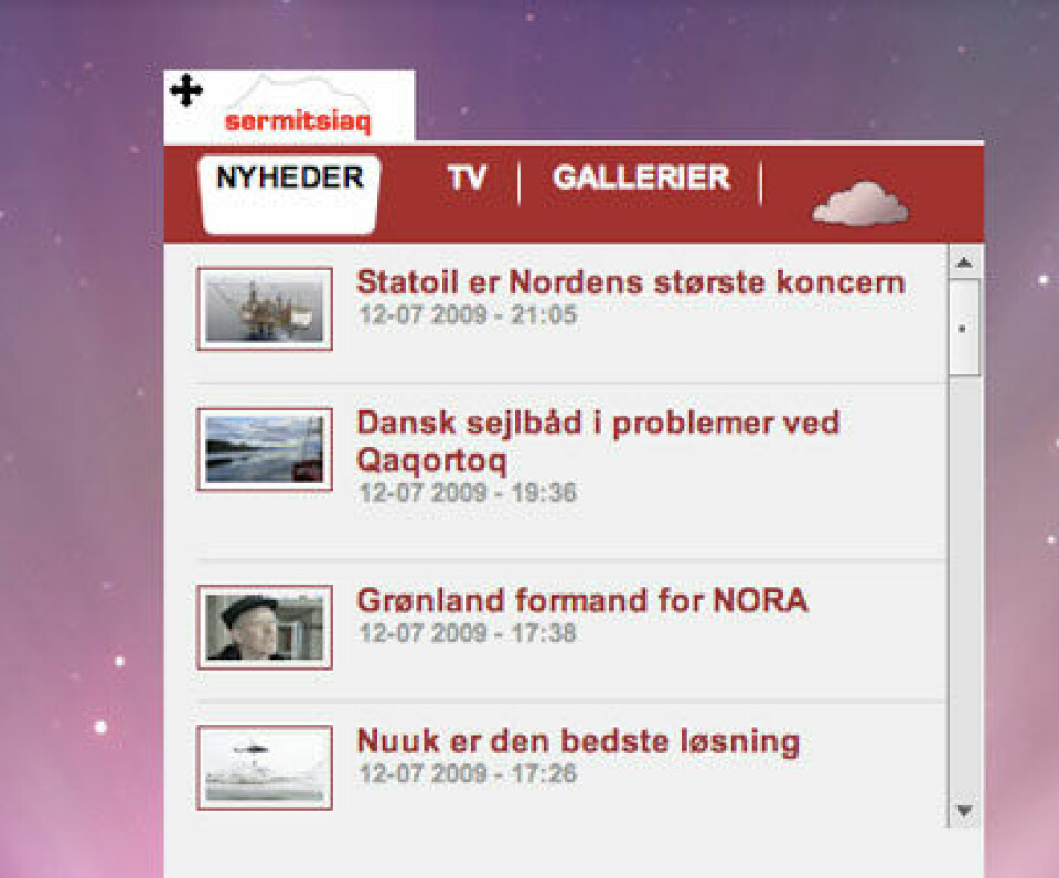 Nu kan du læse nyheder fra sermitsiaq.gl direkte på din computer. Foto: Sermitsiaq
