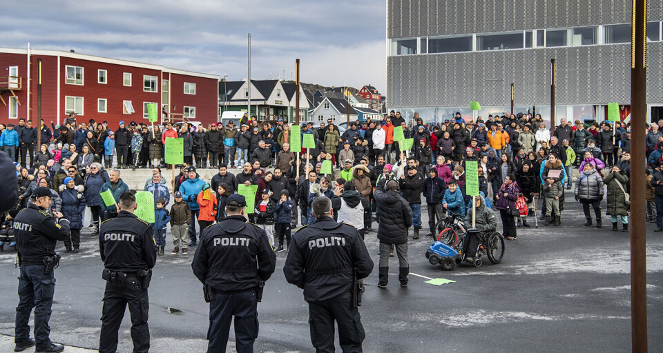 Forrige uges demonstration i Nuuk.