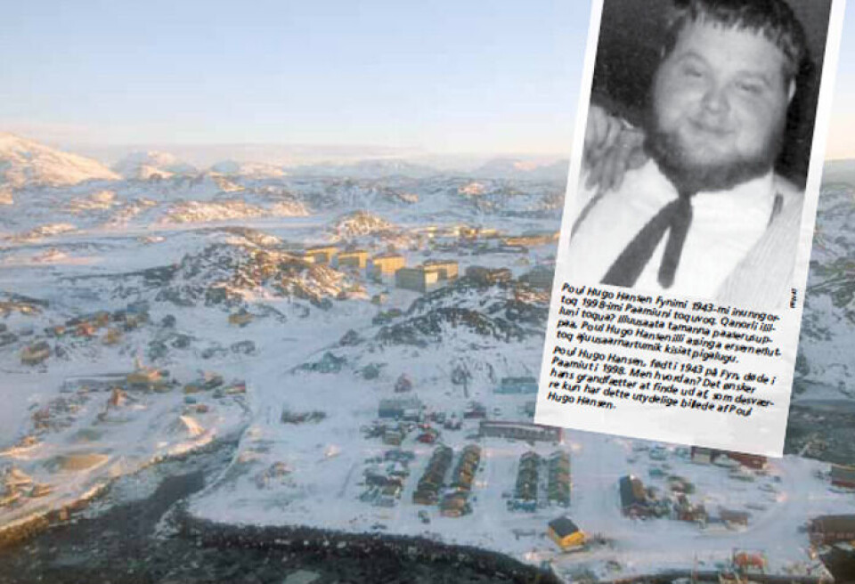 Poul Hugo Hansen, født i 1943 på Fyn, døde i Paamiut i 1998. Men hvordan? Det ønsker hans grandfætter at finde ud af, som kun har dette noget uskarpe billede af Poul Hugo Hansen. Foto: Privat/AG nr. 20