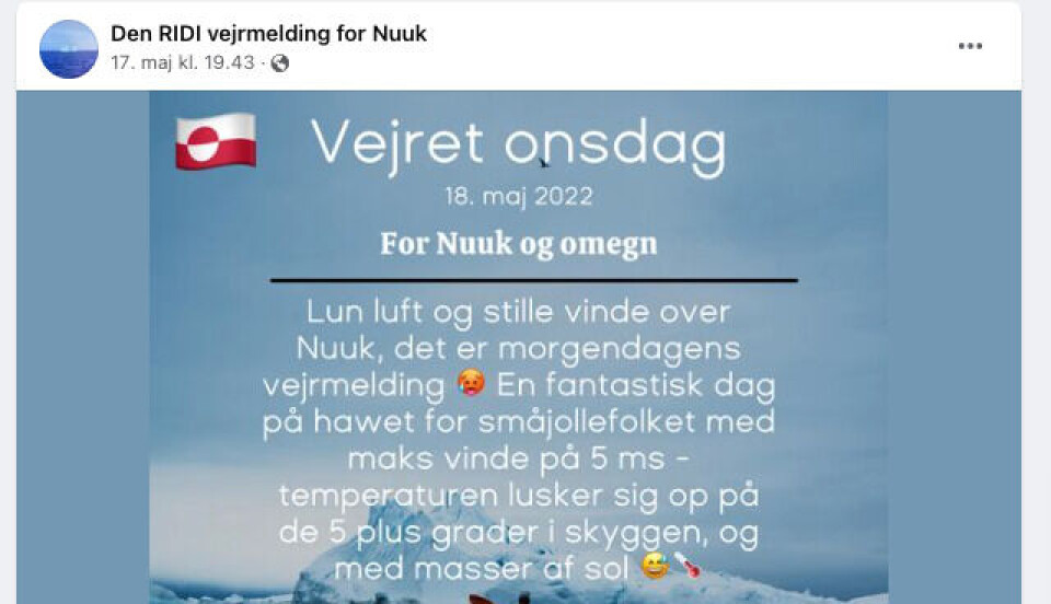 Der er ofte en lille ide til hvad man kan bruge dagen på med når vejrmeldingen kommer fra det lille vejrstudie i Frederikshavn.