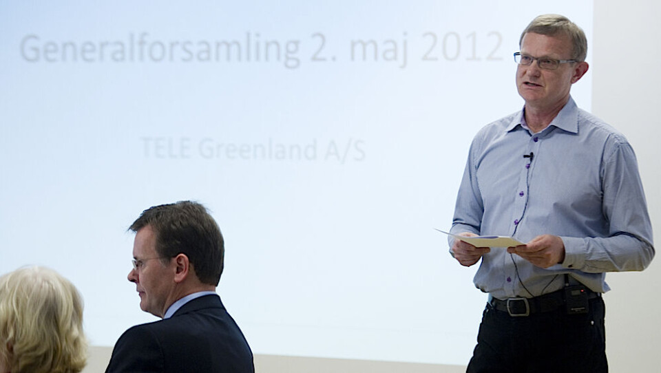Agner N. Mark, formand for Tele Greenland, lover forbrugerne billigere internet. På selskabets generalforsamling i sidste uge redegjorde han for gyldne håndtryk, gæld, fremtidige planer og et stort overskud for 2011. Foto: Leiff Josefseb