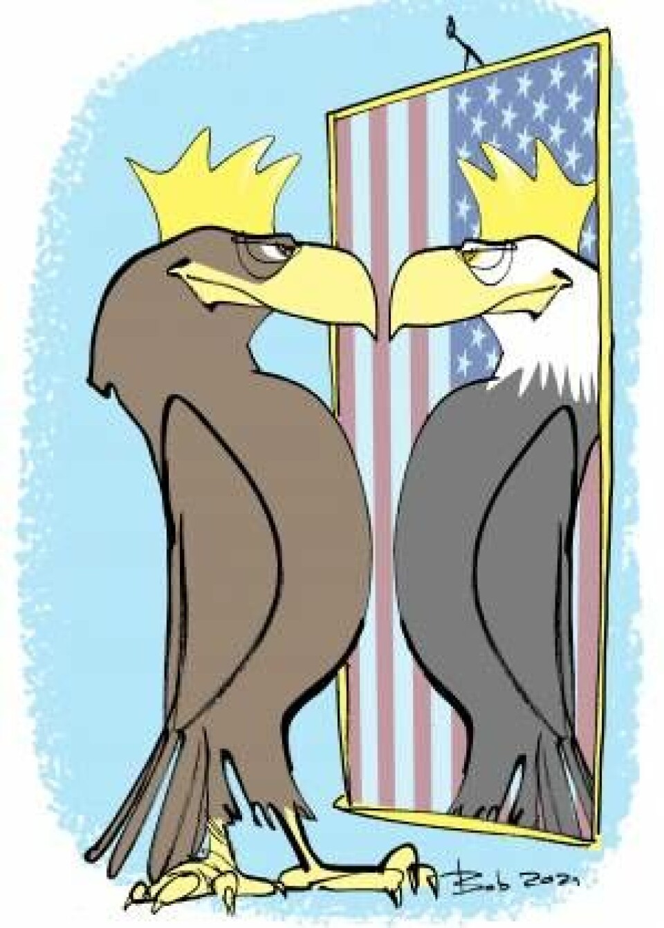 Havørnen har altid haft store ambitioner. Også mod mægtige vest. Men lige nu pudser den fjerene og afventer udfaldet af Folketingsvalget.