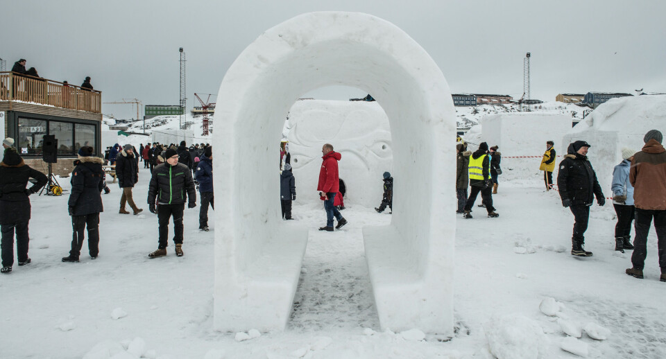 Denne sneskulptur indgik i sidste års konkurrence.