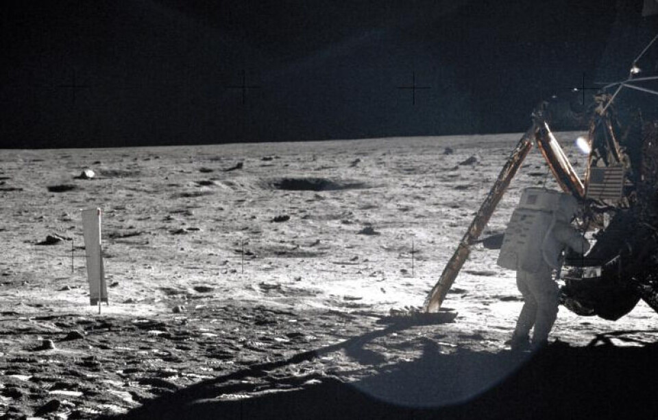 'Lille skridt for et menneske, men et gigantisk spring for menneskeheden'. Sagt af Niel Armstrong, første mand på månen. Nu er han stedt til hvile i havet. Foto: Nasa.gov